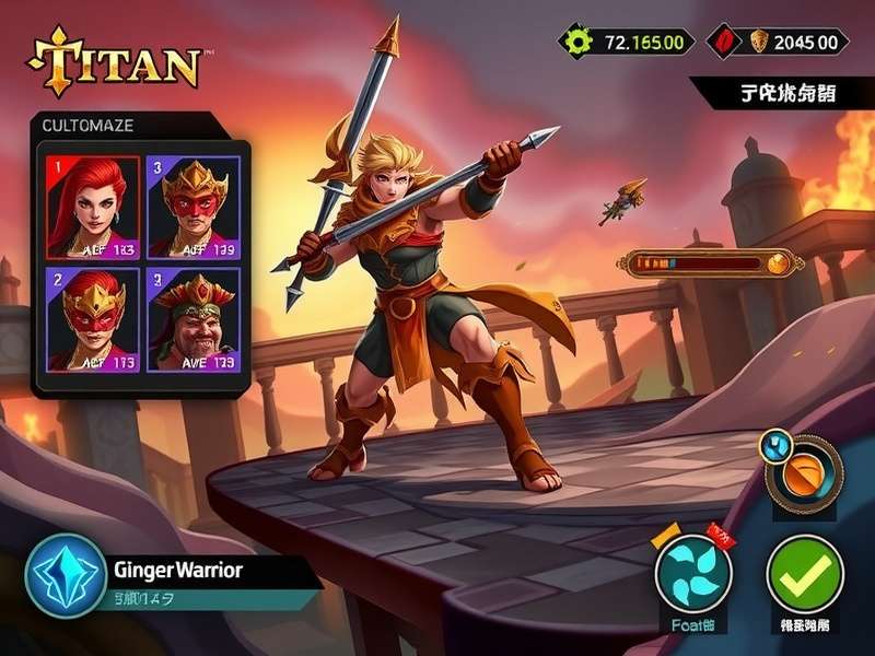 Titan Ginger Warrior Pro character customization interface