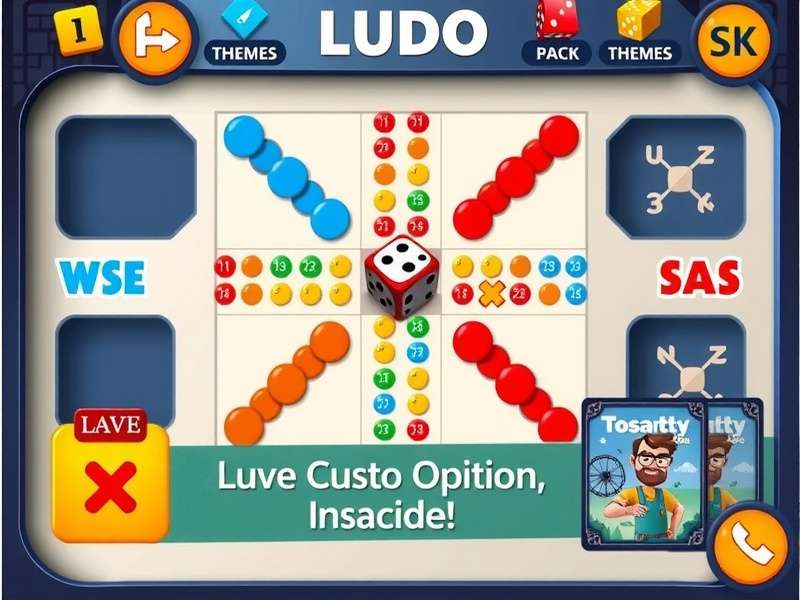 Ludo Infinite Pro gameplay interface showing colorful tokens and dice