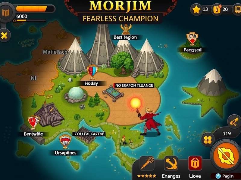 Morjim Fearless Champion world map showing diverse regions