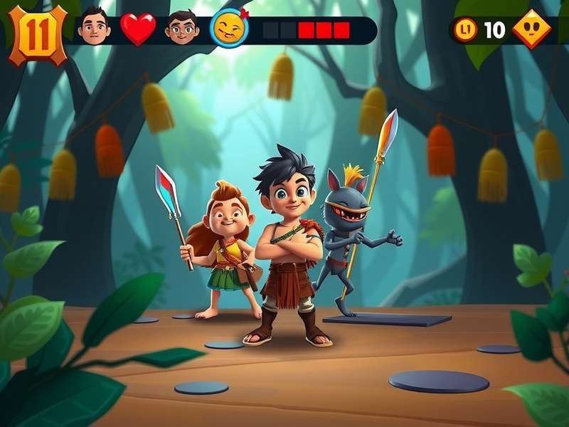 Cultural festival event in Jungle Bheem Adventure Quest with traditional decorations