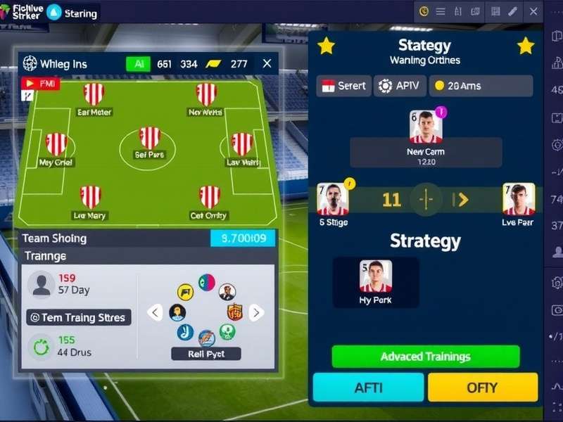 FIFA Mobile Power Striker team formation and strategy planning interface