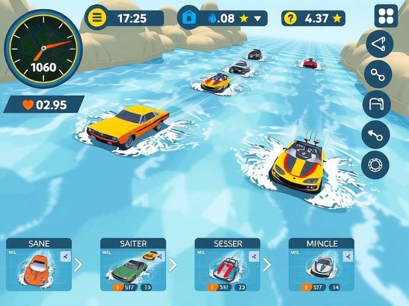 Splash Race multiplayer competition screen