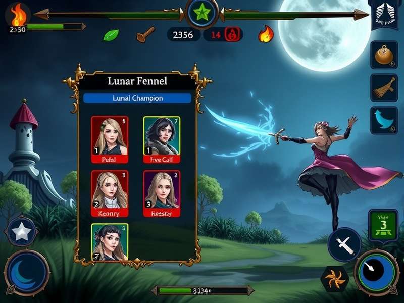 Lunar Fennel Champion battle scene showing strategic gameplay