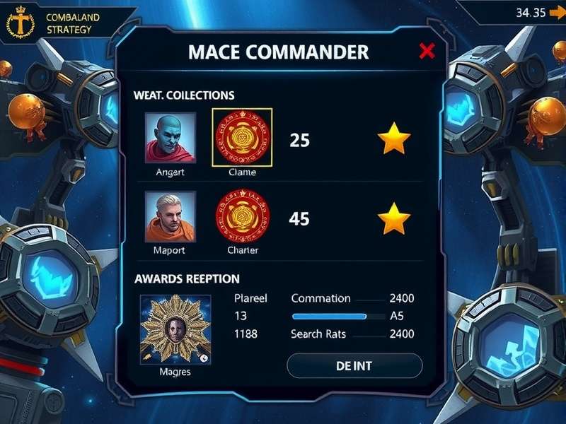 Mace Commander character customization and progression interface