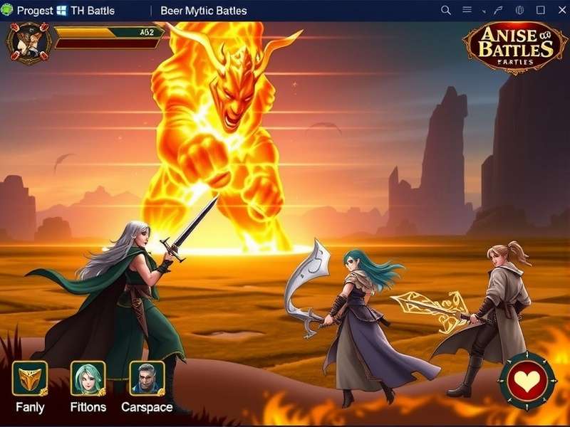 Anise Saga Mythic Battles character selection screen