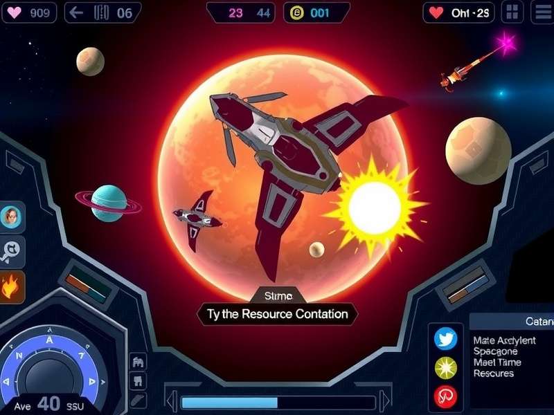 Cosmic Blaster Pro gameplay screenshot showing space battle