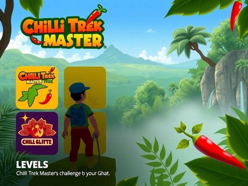 Chilli Trek Master gameplay screenshot showing character navigating spicy challenges