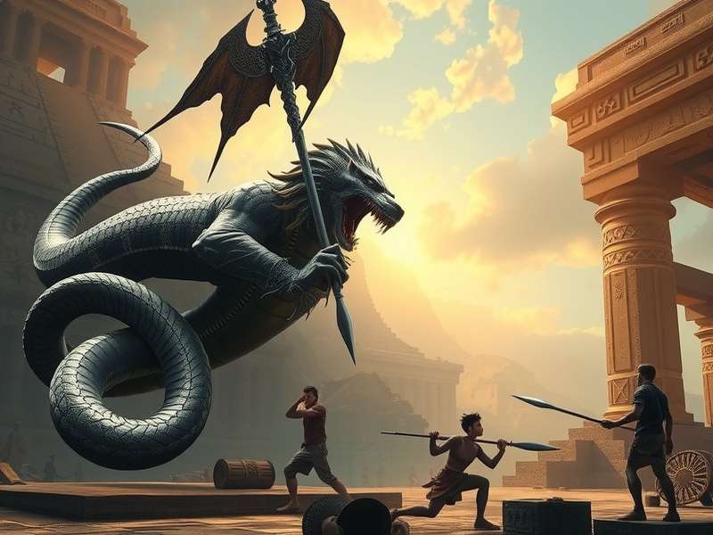 Goa Serpent Slayer Titan story scene showing ancient temple