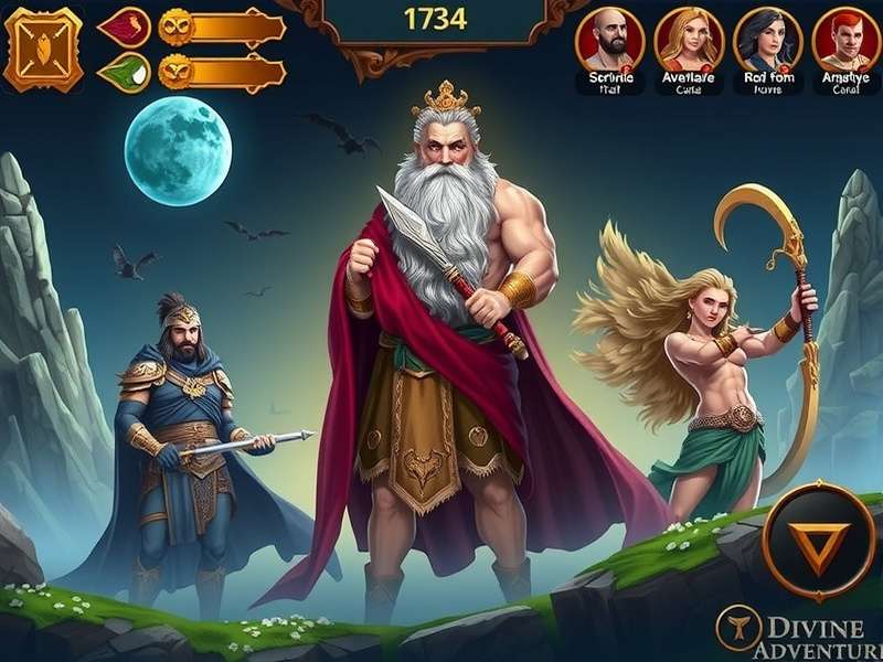 Divine Adventure story scene showing mythological narrative