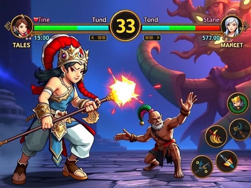 Bhima S Legendary Duel gameplay screenshot showing epic battle scene