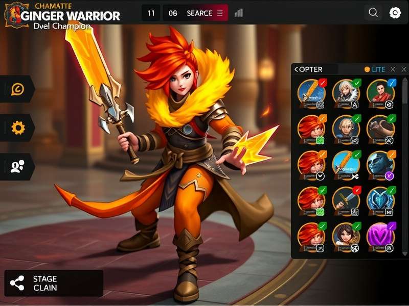 Ginger Warrior Duel Champion gameplay screenshot showing character combat