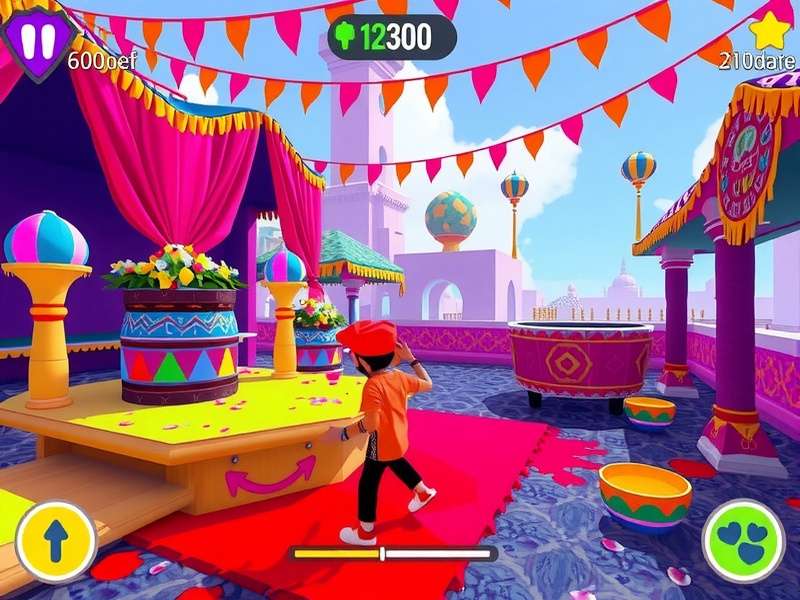 Colorful Holi celebration scene in Holi Glow Gallivant