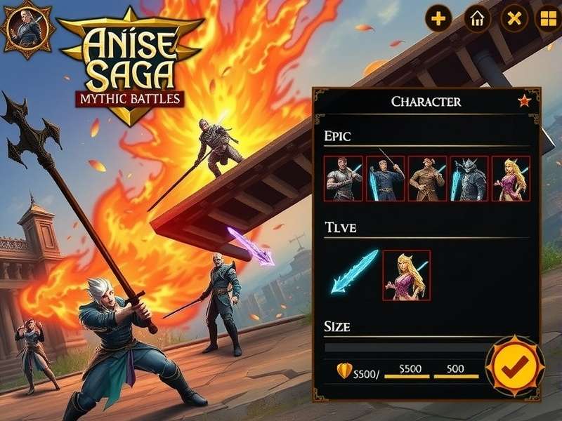 Anise Saga Mythic Battles character customization interface