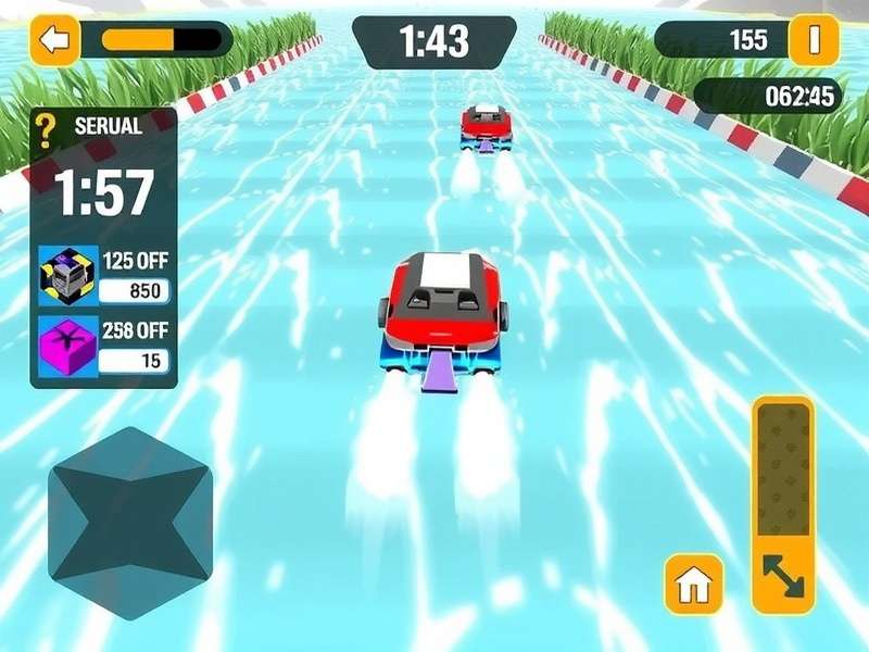 Splash Race gameplay showing water vehicles racing