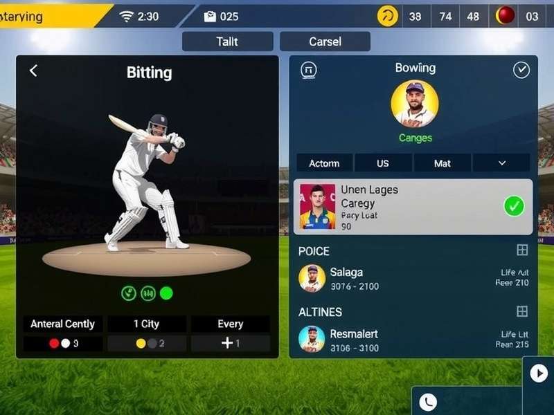 Bengal Cricket Dynasty Legends career progression screen