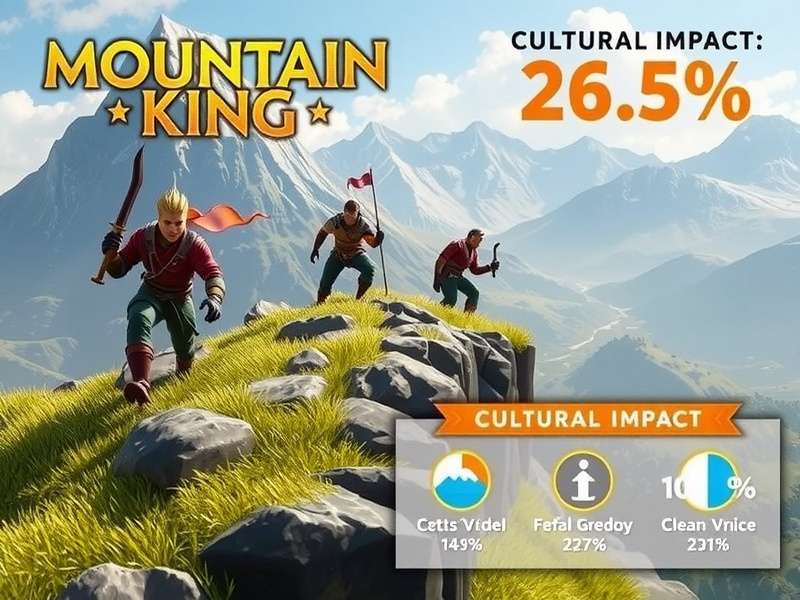 Mountain King character artwork showing protagonist and allies