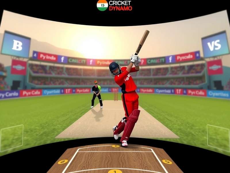 VR Cricket Dynamo India batting interface and controls