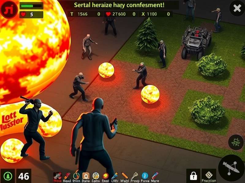 Zombie Fury Battle Royale map and inventory management interface