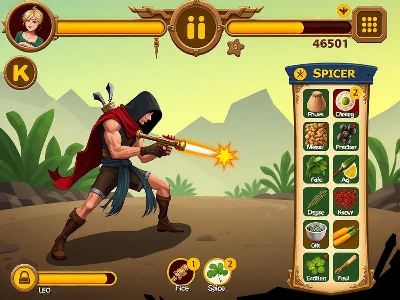 Coriander Mustard Brawl spice combination interface showing gameplay mechanics
