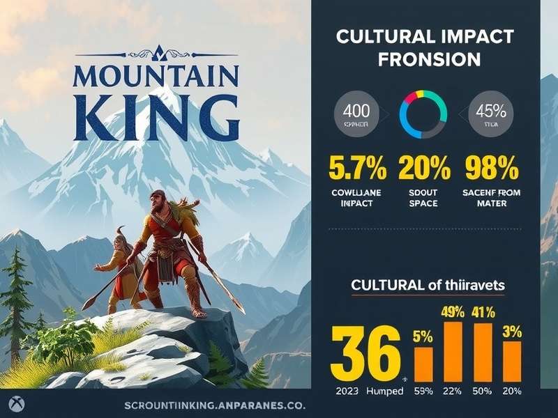 Mountain King cultural impact infographic showing download statistics
