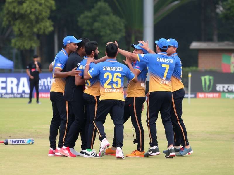Sarnath Strikers Squad team huddle
