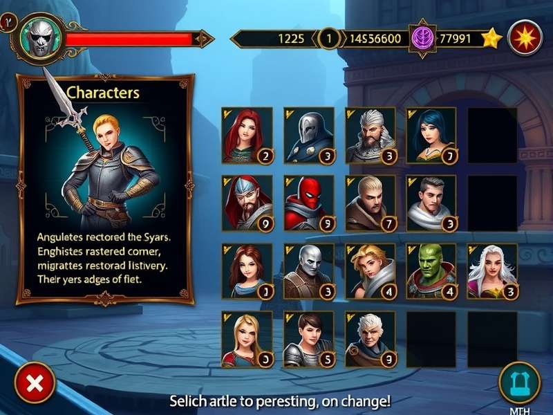 Cavelossim Crusaders gameplay screenshot showing character selection
