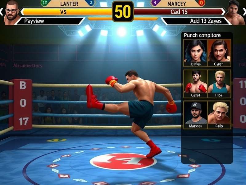 Indian Boxing Elite fight scene showing different punch combinations