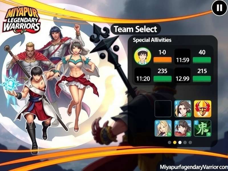 Team selection screen in Miyapur Legendary Warriors