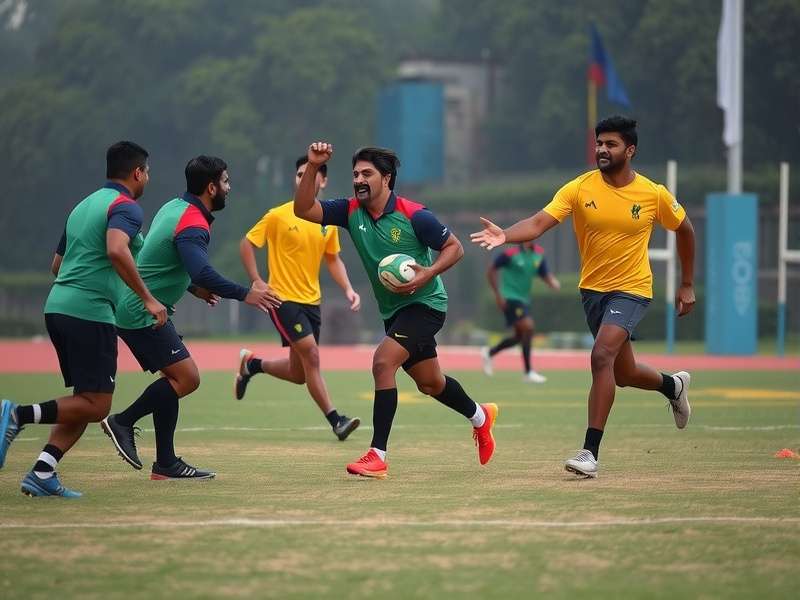 Chandigarh Rugby Legends team in action during a match