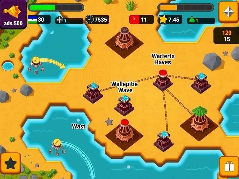 Sambhar Tower Guard level progression map showing different Indian-themed locations