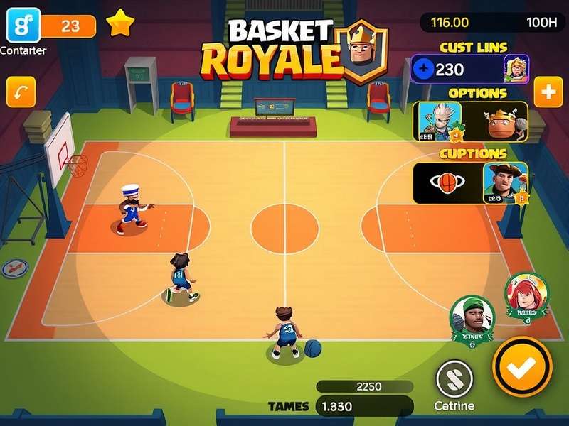 Basket Clash Royale control interface and HUD elements