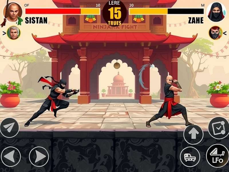 Indian Ninja Fight environment showing detailed Indian architecture