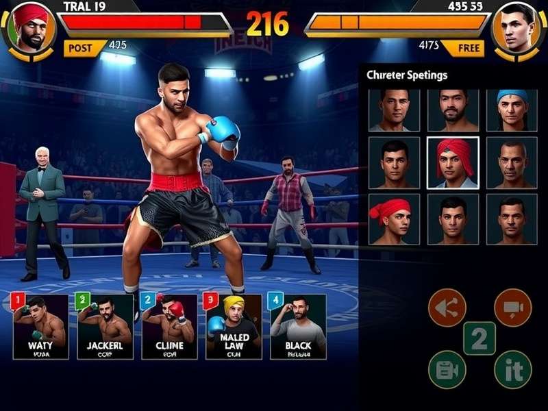Indian Boxing Elite customization screen showing various character options