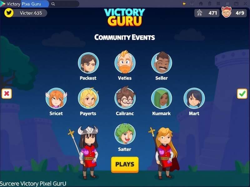 Victory Pixel Guru Game Interface