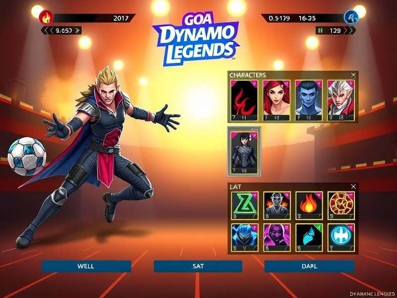 Goa Dynamo Legends character selection screen