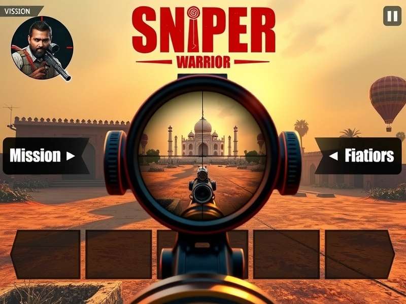 Sniper Warrior Indian gameplay screenshot showing sniper scope view
