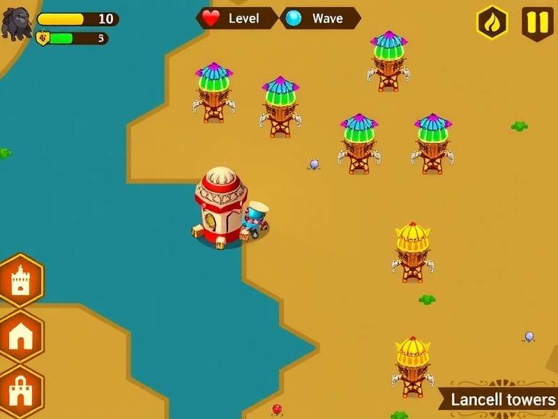 Sambhar Tower Guard strategy guide showing optimal tower placement patterns