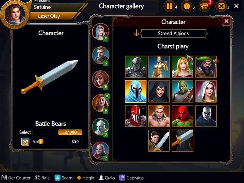 Cavelossim Crusaders character gallery showing diverse roster