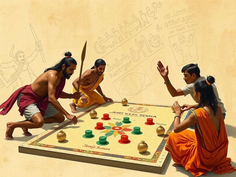 Ancient Indian manuscript depicting Bhimasena S Strength gameplay