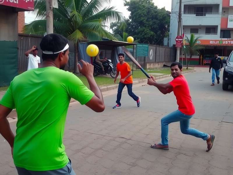 Early Volley Cricket Phenom match in Mumbai streets
