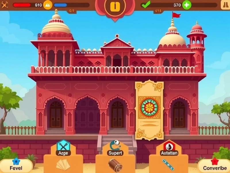 Mystic Rajasthan Fortune quest interface showing cultural elements