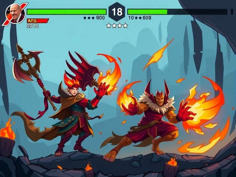 Scorch Flame Victorious gameplay screenshot showing character battles