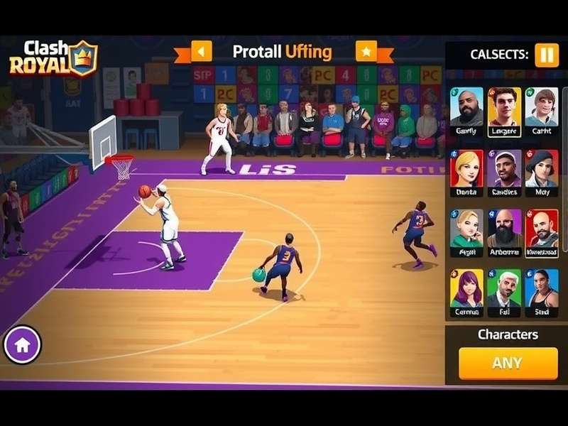 Basket Clash Royale character customization screen showing various options