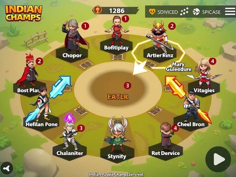 Indian Royale Champs Survival character roster showing diverse options