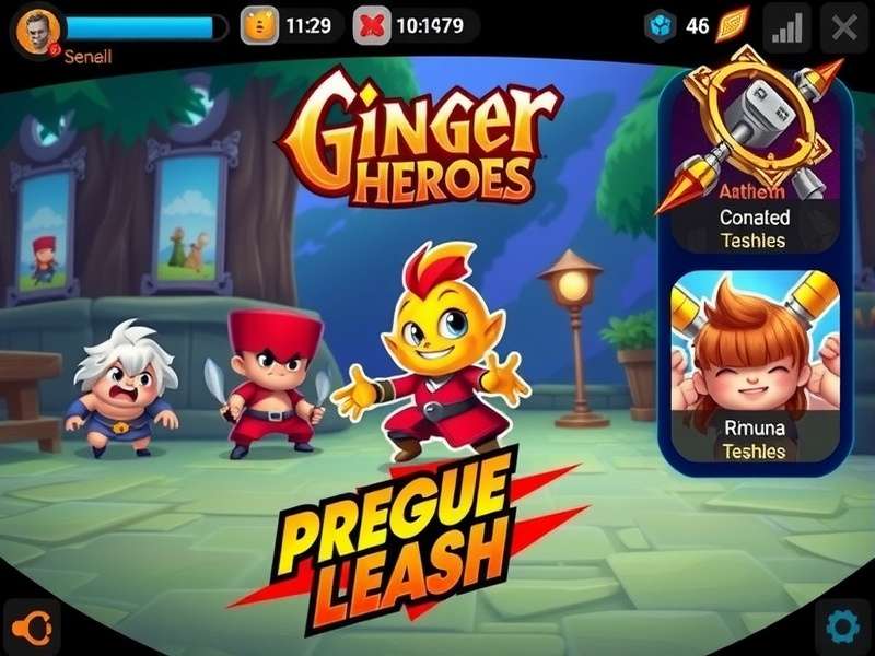 Ginger Heroes Clash gameplay screenshot showing character battles