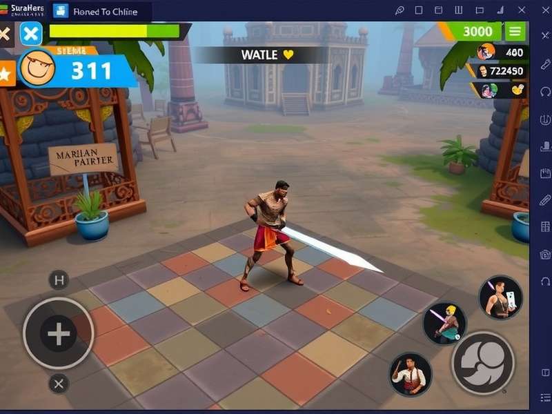 Indian Royale Champs Survival gameplay screenshot showing battle arena