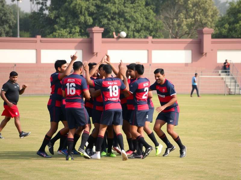 Patna Rugby Rebels team in action during an early match