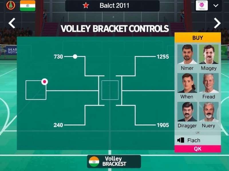 Volley Rulers India character progression interface
