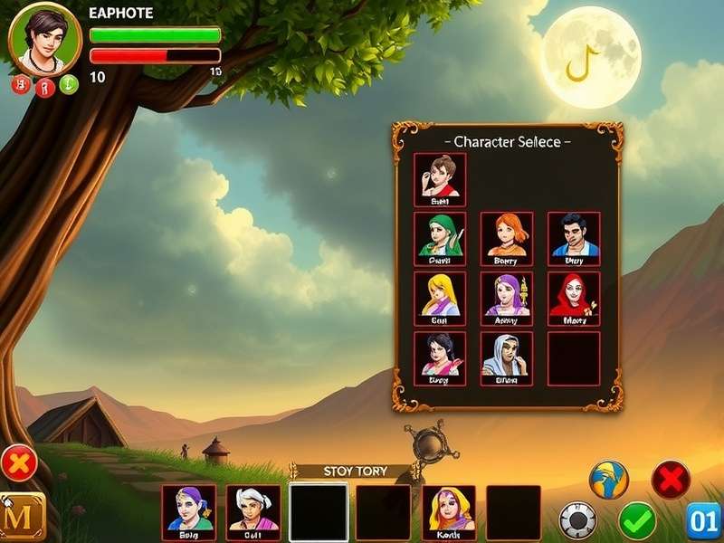 Character selection screen in Krishna S Heavenly Battle