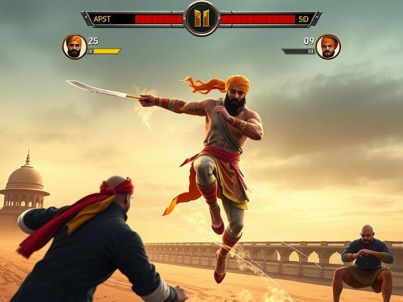 Sikh Honor Gauntlet gameplay screenshot showing martial arts combat